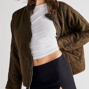 Free People Dolman Quilted Knit Jacket